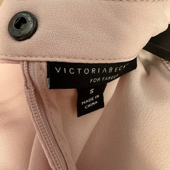 NWT Victoria Beckham Target Pink Rabbit Collar Shift Dress Sz S Feminine Easter - Picture 6 of 8